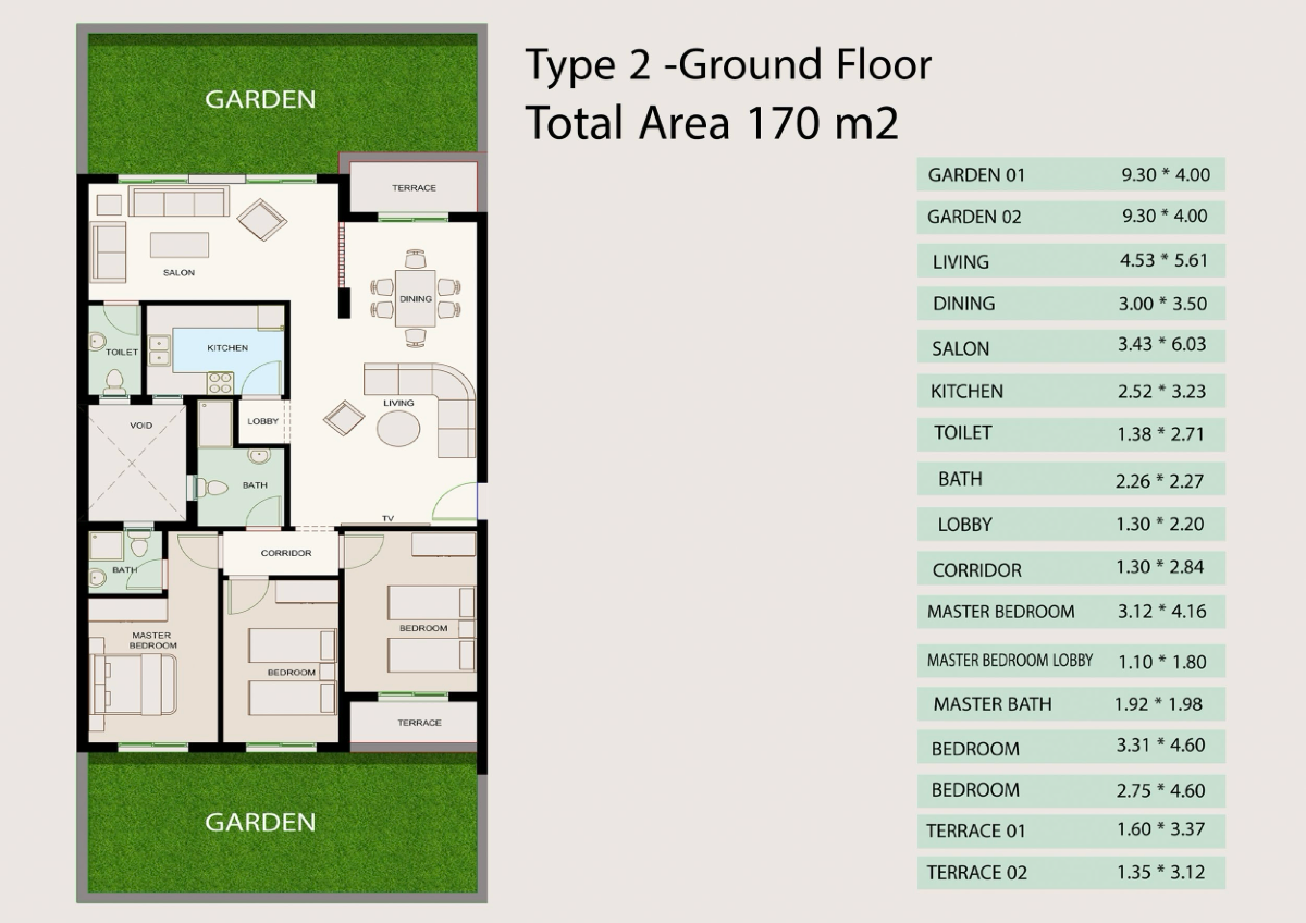 Ground Floor 170m²